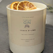 Load image into Gallery viewer, Cariad Gin - Natural Soy Wax Candle - Lime, Basil and Mandarin
