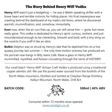 Load image into Gallery viewer, Billy Jeans Hedgehog Henry Wiff Inspired Vodka
