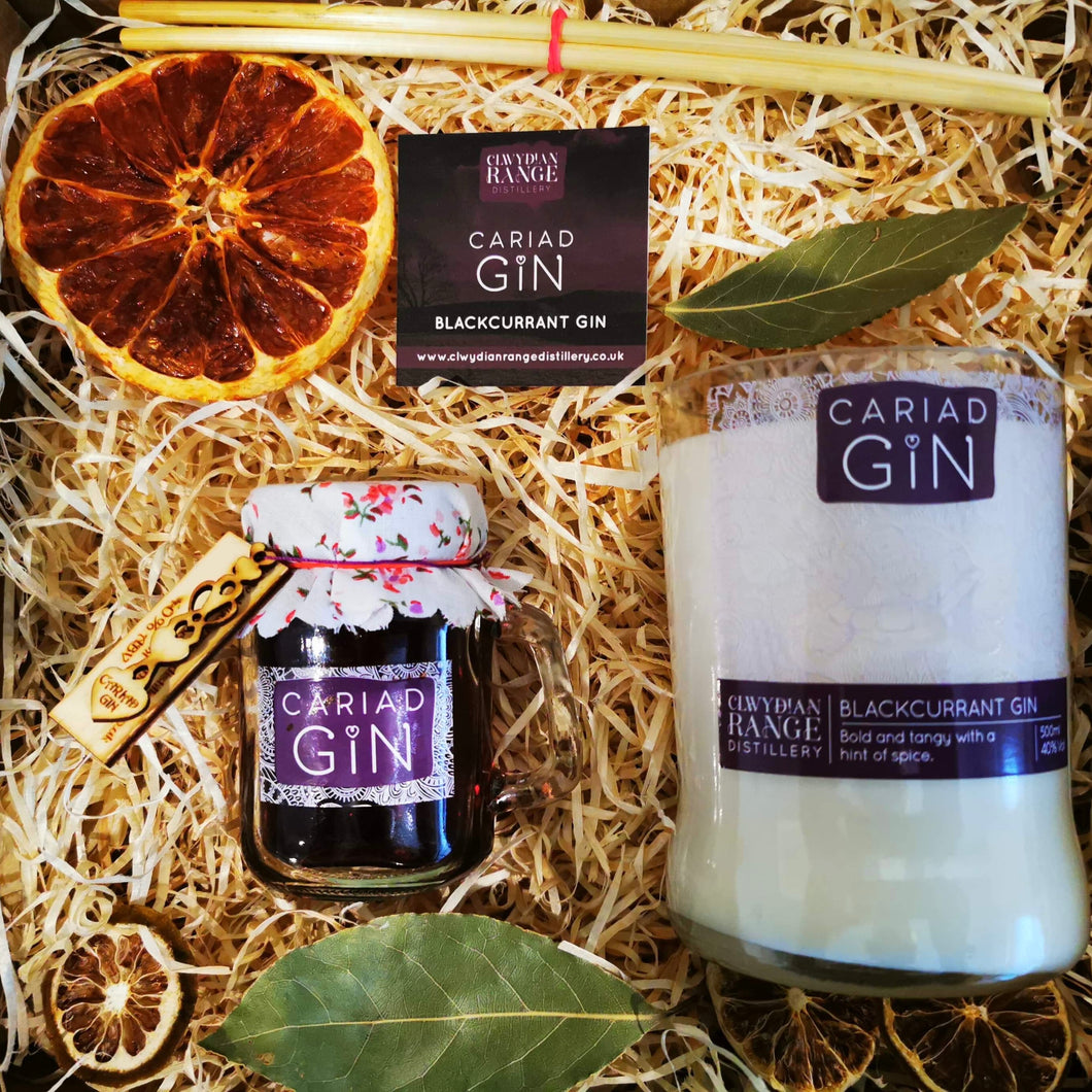 Cariad Gin Blackcurrant 100ml Gin & Soy Wax Candle Gift Box